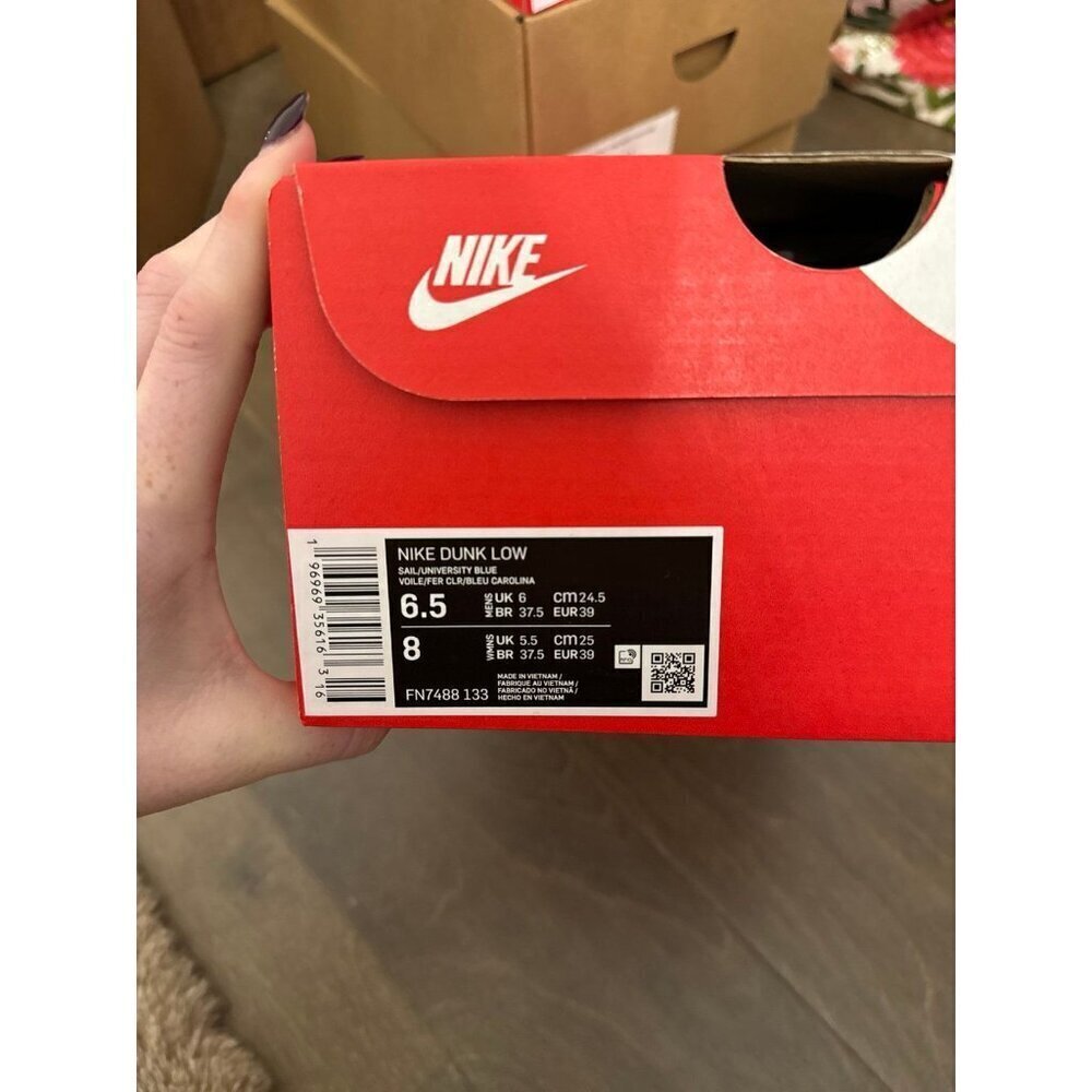 Nike dunk low sail / university blue 8W 6.5M - Picture 9 of 10